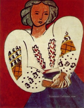 Henri Matisse œuvres - Le fauvisme abstrait Rumanian Blouse Henri Matisse